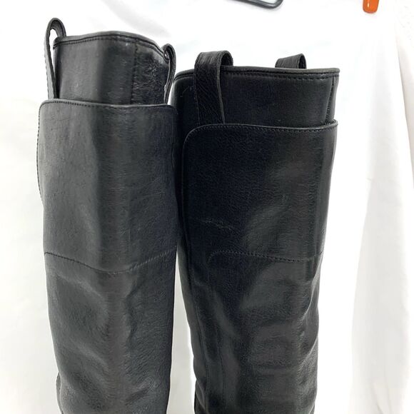 Frye 77535 Tall Knee High Boots Black Leather Sz 9B Preowned (Read Description) - Picture 7 of 16
